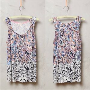 Anthropologie Meadow Rue Positano Smocked Tank Top